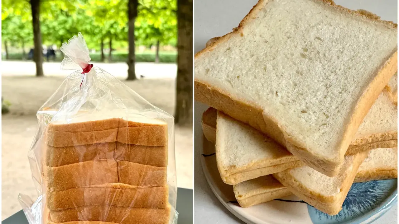 Tranches de pain de mie emballées et empilées. Une image qui donne envie de savoir comment faire un bon pain.