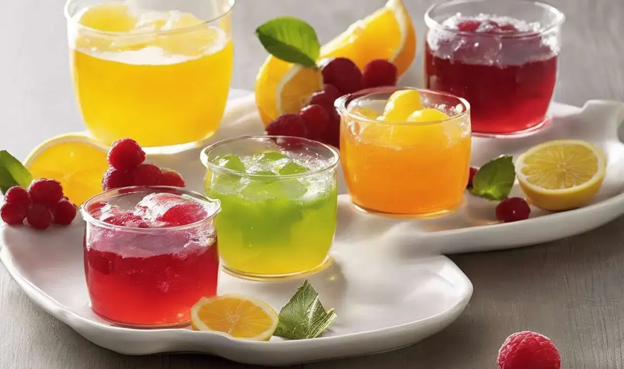 Des desserts fruités colorés, parfaits pour une recette pâte de fruit maison. Des framboises, citrons et oranges accompagnent ces délices.