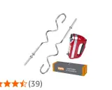 Batteur électrique rouge avec crochets pour pétrir la pâte. Ces crochets sont essentiels pour mélanger et aérer vos préparations.