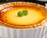 Flan pâtissier doré, prêt à déguster. Une recette flan pâtissier facile pour un dessert gourmand.