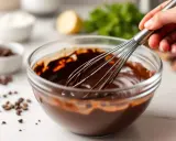 Maintenant, on va faire un bain-marie pour faire fondre ce chocolat. La main mélange doucement la ganache.