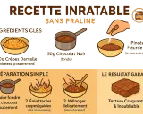 Recette facile pour un croustillant de crêpes dentelle et chocolat noir. Ingrédients : crêpes dentelle émiettées, chocolat fondu, fleur de sel. Préparation simple.