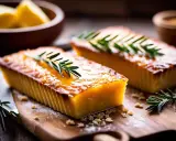 Deux tartes dorées, garnies de romarin, témoignent d'une cuisson pâte feuilletée réussie. Un délice visuel.