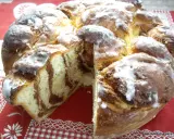 Gâteau tressé glacé, une délicieuse pâtisserie chinoise aux marbrures de cacao. Parfait pour le thé.