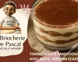 Un délicieux tiramisu recette classique, avec des couches de crème et de café, saupoudré de cacao. Pascal de La Briocherie partage ses astuces.