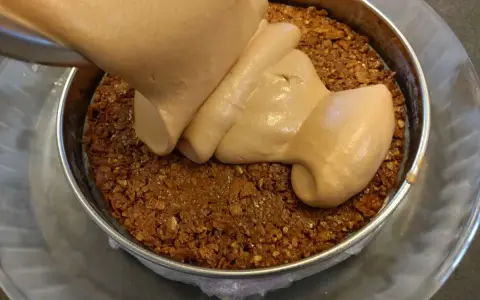 Garniture crémeuse versée sur une base croustillante. Pour une cara crakine par quoi le remplacer ?