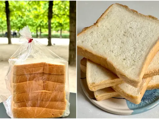 Tranches de pain de mie emballées et empilées. Une image qui donne envie de savoir comment faire un bon pain.