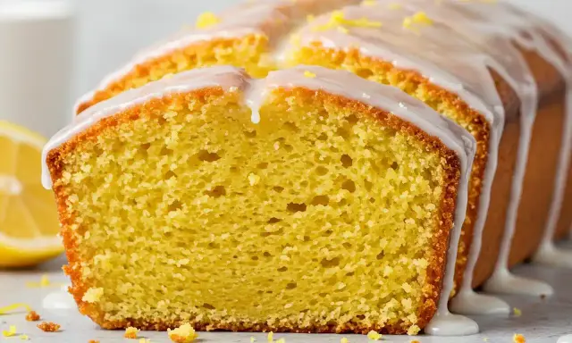 Gâteau yaourt citron vert, moelleux et acidulé, nappé d'un glaçage blanc et parsemé de zestes. Un délice !