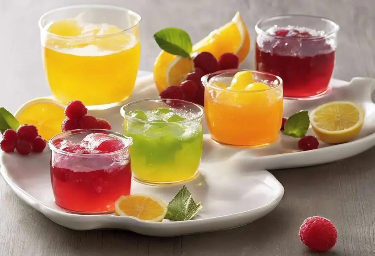 Des desserts fruités colorés, parfaits pour une recette pâte de fruit maison. Des framboises, citrons et oranges accompagnent ces délices.