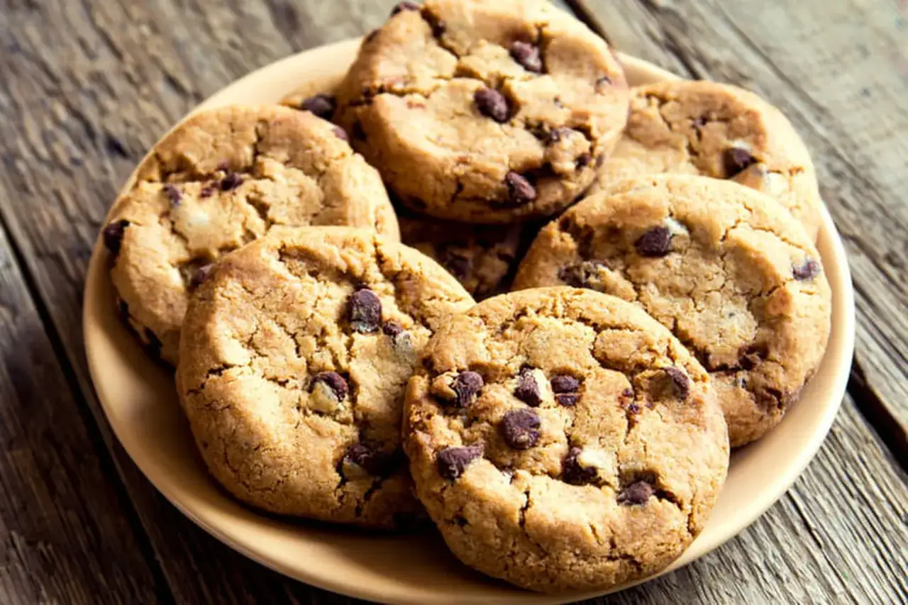 Une assiette de délicieux cookies chocolat, parfaits pour une pause gourmande.