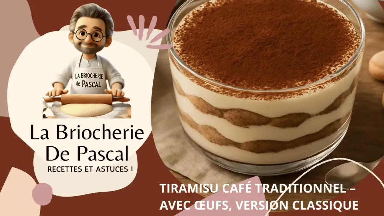 Un d&eacute;licieux tiramisu caf&eacute; traditionnel, parfait pour une recette facile. La Briocherie de Pascal partage ses astuces.